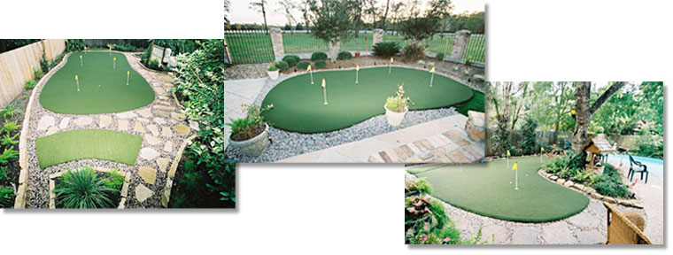 Backyard Golf, Kingwood Texas offers custom putting green installation in and around Houston, Texas